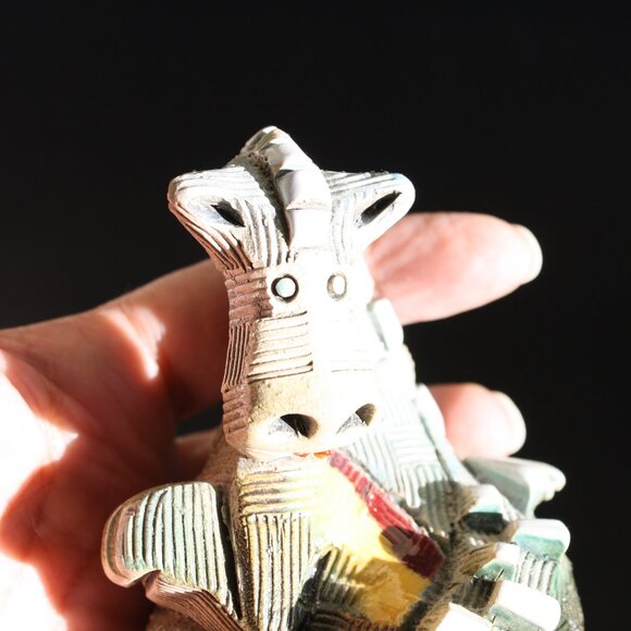 Artesania Rinconada Dragon Art Pottery Uruguay Folk Art Handcarved Handpainted - Picture 3 of 6